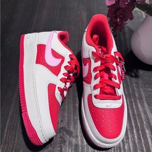 Nike Air Forces - Red and White Sneakers